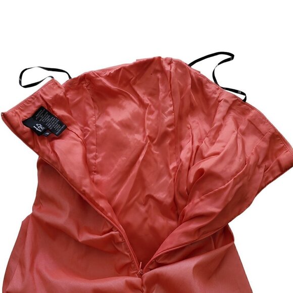 CORAL STRAPLESS DRESS SIZE 3 - Picture 6 of 8